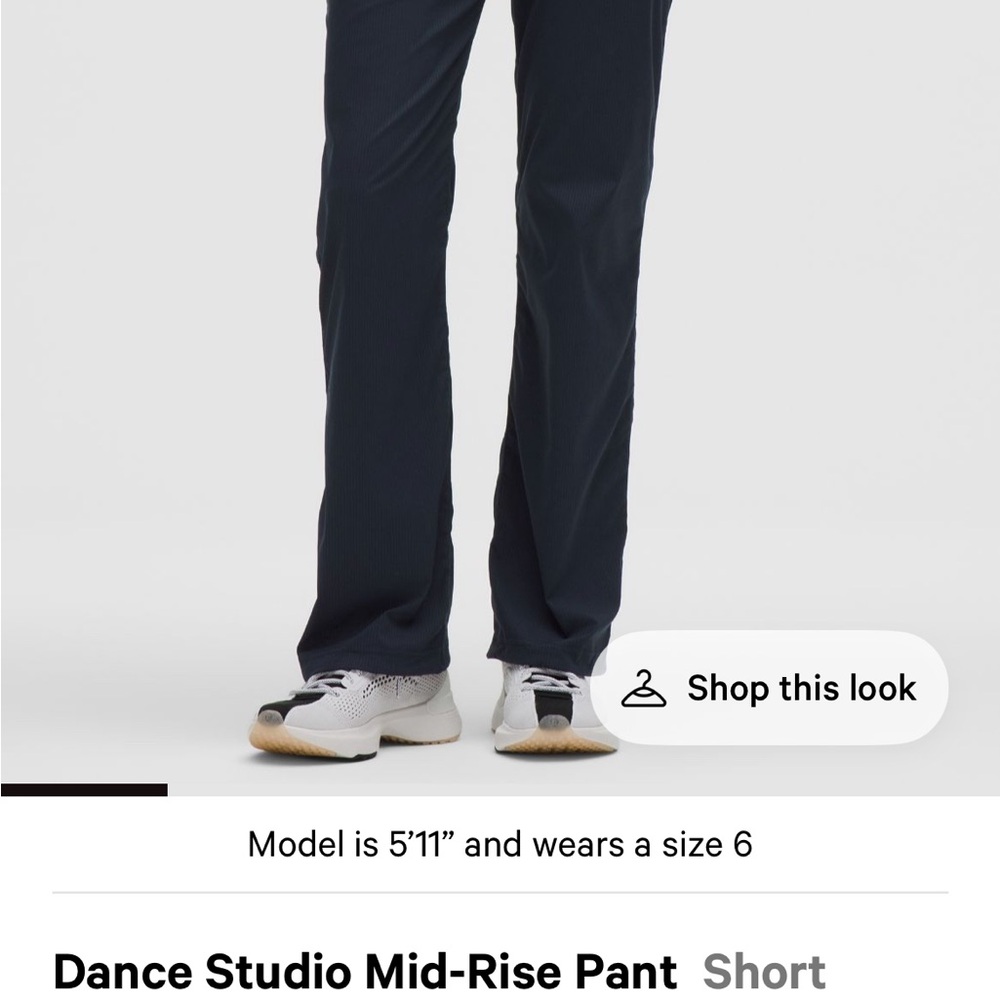 NWT lululemon Dance Studio Mid-Rise Pant *Short